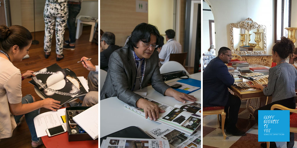 #HBTY2021 dal 27 al 29 ottobre

1^ e 2^ giornata➡️incontri programmati con gli operatori esteri
3^ giornata➡️visite guidate alle aziende

Un’occasione importante per le aziende che vogliono entrare in nuovi mercati emergenti!

#happybusinesstoyou #contract #progetti #madeinitaly