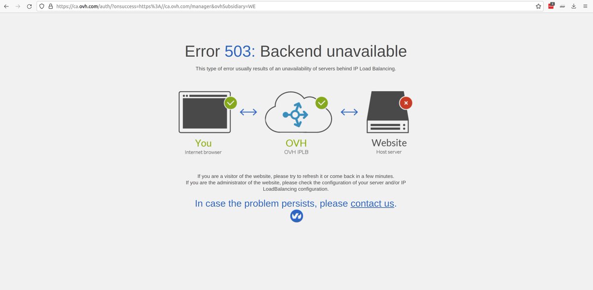 EasyCron's tweet image. We lost access to our servers. It&apos;s like our hostings  (ovh.com and soyoustart.com) are having some problems. We will keep monitoring everything.