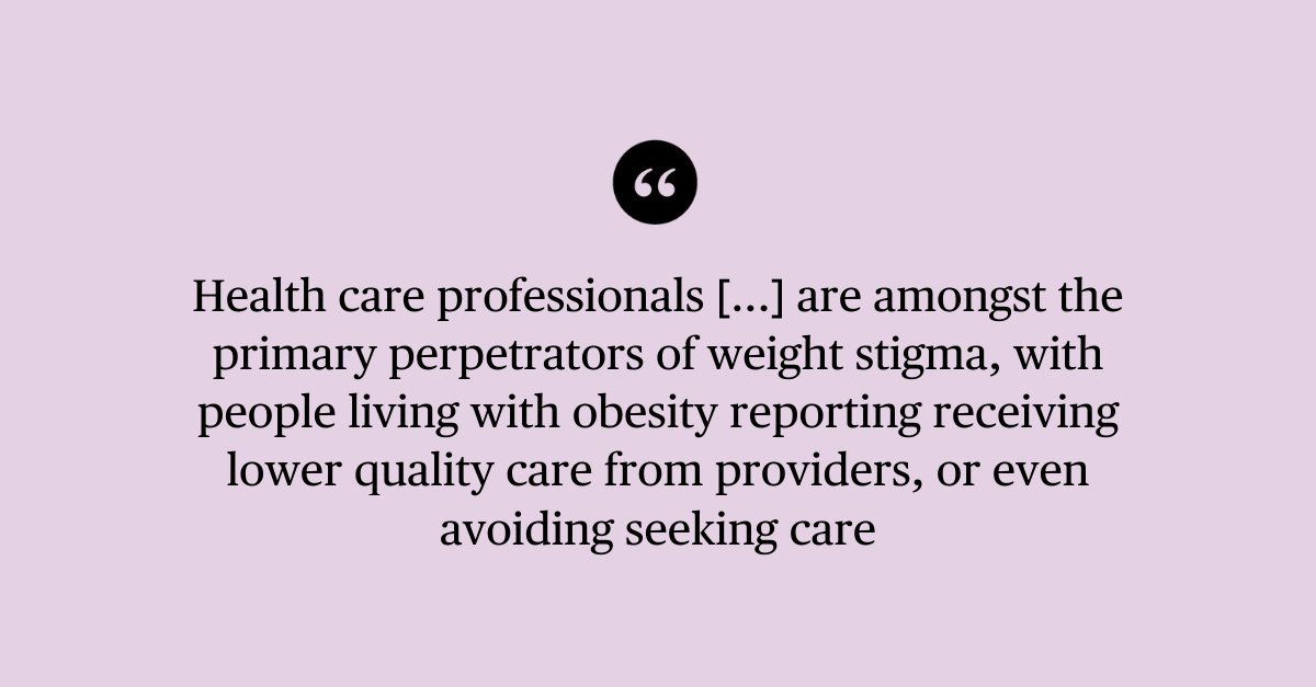 #WeightStigma from #HealthProfessionals has harmful effects for those with obesity— on physical &amp; #MentalHealth too. 

Changing the narrative around weight stigma drastically improves #qualityoflife for those with obesity. Learn more: foresightglobalhealth.com/obesity-and-me… <a href="/WorldObesity/">World Obesity</a>