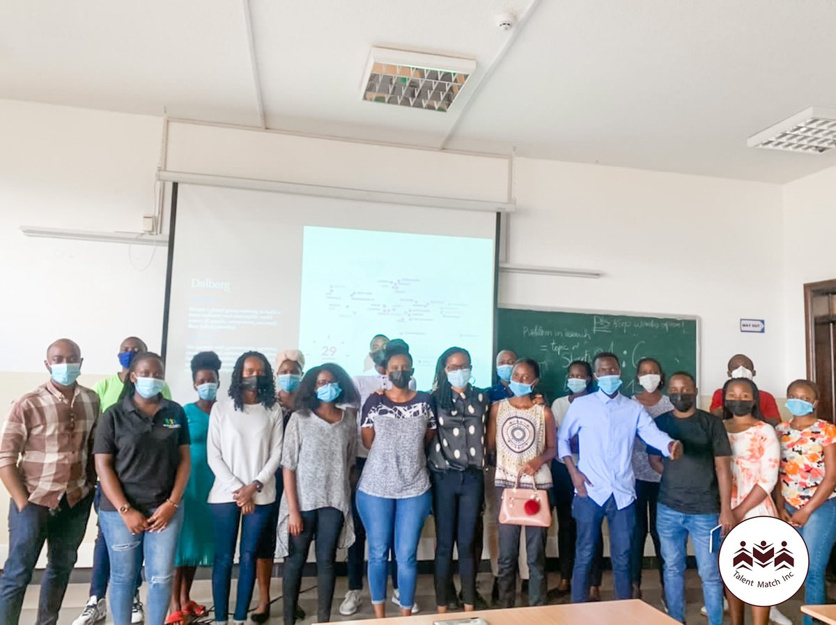 talentmatchinc's tweet photo. During one of our training sessions with @Uni_Rwanda students, we had a priviledge to host Christelle Umubyeyi from @DalbergTweet who talked about research, analysis and synthesis. Thanks, Christelle for your time and insights! #Skills2Succeed #CareerDevelopment #TMtraining https://t.co/Ai7wk9DuCh