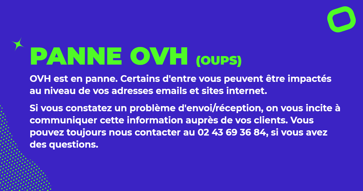 portobello_com's tweet photo. 🙈OUPS !
OVH est en panne depuis ce matin. 
On espère que tout rentrera dans l'ordre rapidement 🤞 https://t.co/USYsLpXWD3
