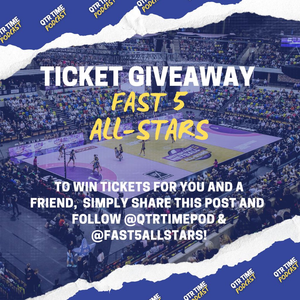QtrTimePod's tweet photo. GIVEAWAY TIME🚨

Fancy winning tickets to @Fast5allstars at the Copper Box on 30th Oct?! 🤑

We’ve got 2️⃣ pairs of 🎟 to give away 🙌

To enter:
❗️Share this post
❗️Follow @qtrtimepod &amp; @Fast5allstars 
❗️Comment = extra entry! 

Winners announced Weds 20th🏅 https://t.co/oSdIEBV7O5