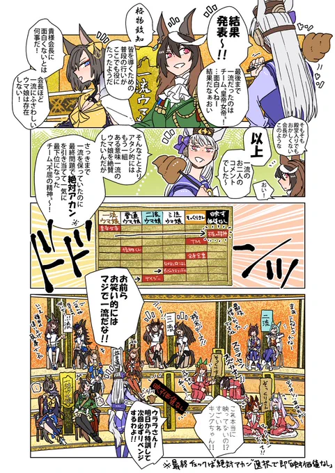 ある一つの可能性としての結果発表と蛇足 