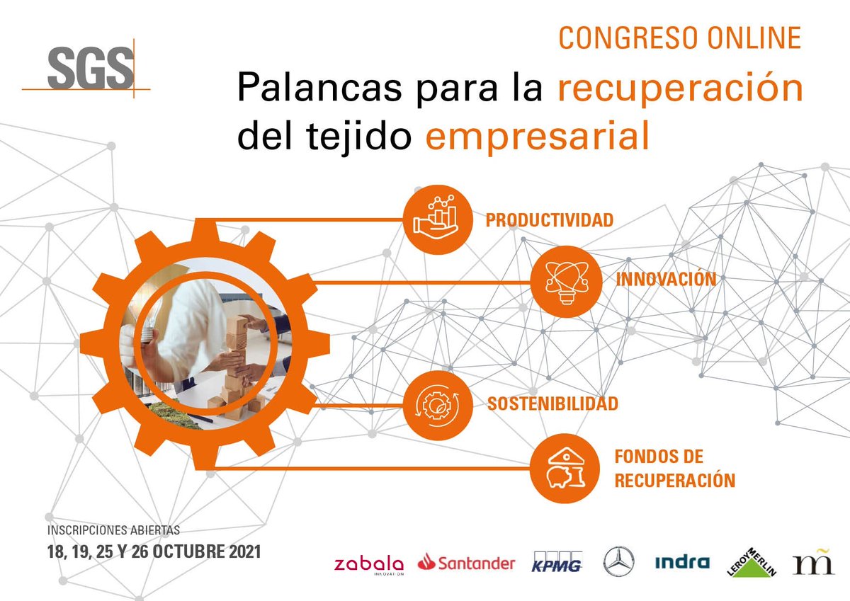 Quedan solo 6 días para que comience el congreso #online "Palancas para la recuperación del tejido empresarial" en el que participará Ángel Asensio, presidente de #ConfederaciónModaEspaña 🤩

<a href="/SGS_SA/">SGS</a>