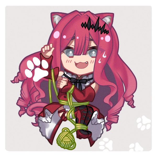 fairy knight tristan (fate) 1girl animal ears solo chibi long hair grey eyes cat ears  illustration images