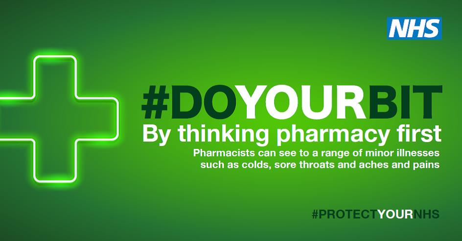 If you’ve earache, a poorly tummy or aches &amp; pains-pop along to your local pharmacist-they’ll be able to advise &amp; recommend treatment for you. If you have Covid-19 symptoms please self-isolate &amp; get tested as soon as possible. #DoYourBit &amp; help keep A&amp;E for serious emergencies.