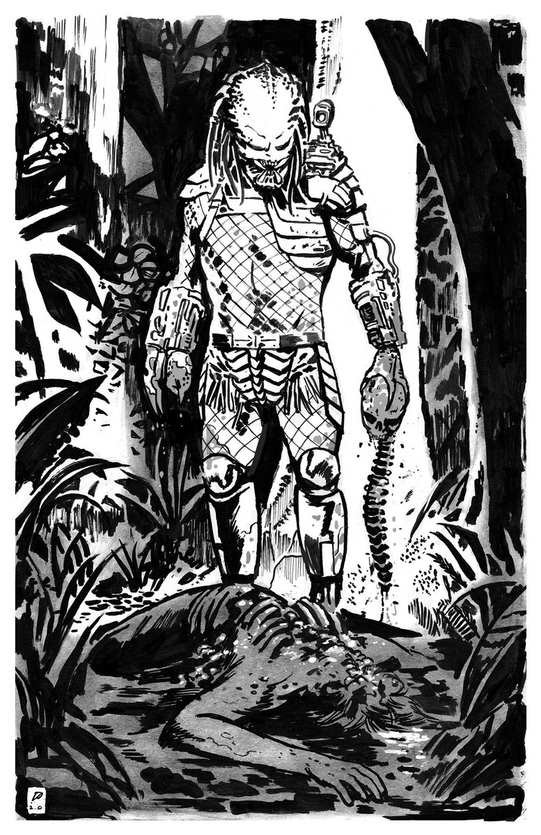 joshixson's tweet photo. Happy #Portfolioday. Here’s some black and white horror art https://t.co/Aw1usRKxUO