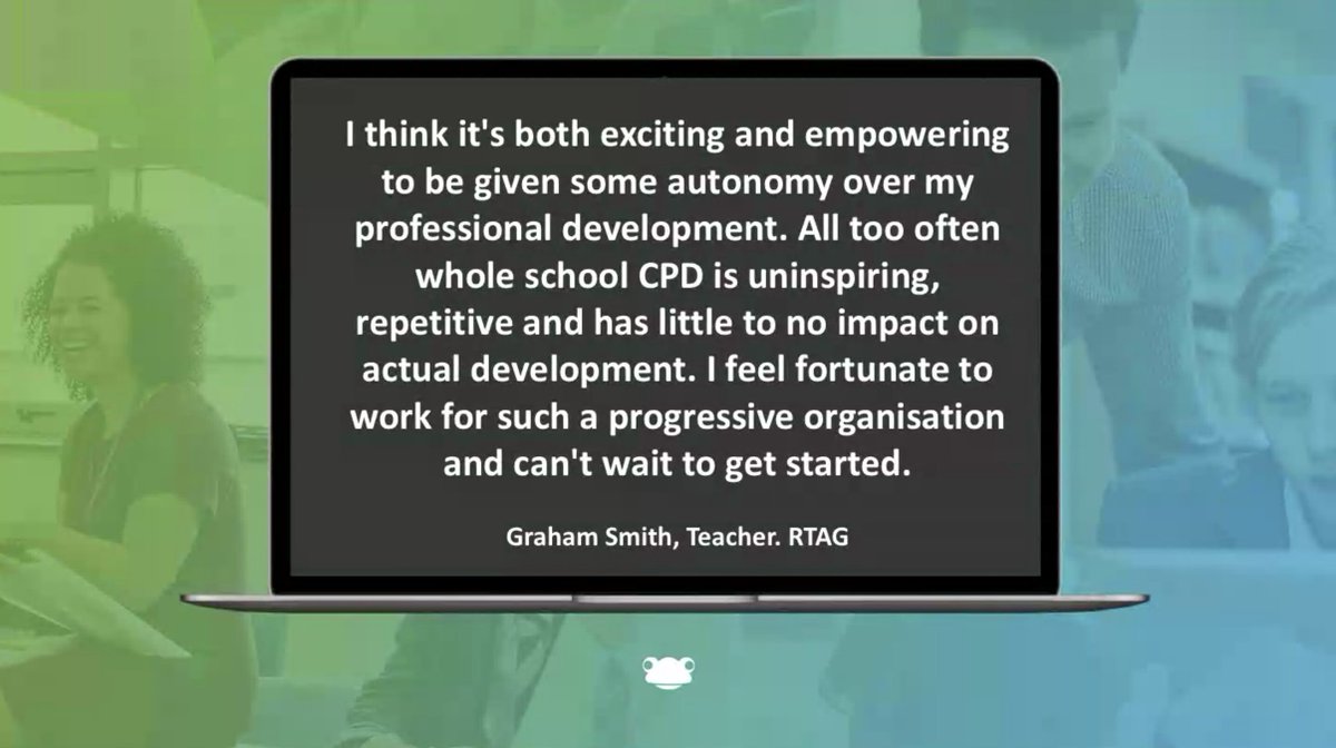 ICTEvangelist's tweet photo. Great comment from @SlbirchBirch at #Frog21 about the power of self-reflective practice and appraisal at @RiverTeesMAT cc @FrogEducation #EdTech #BlendedLearning #EduTwitter https://t.co/x0gfKgyfIq