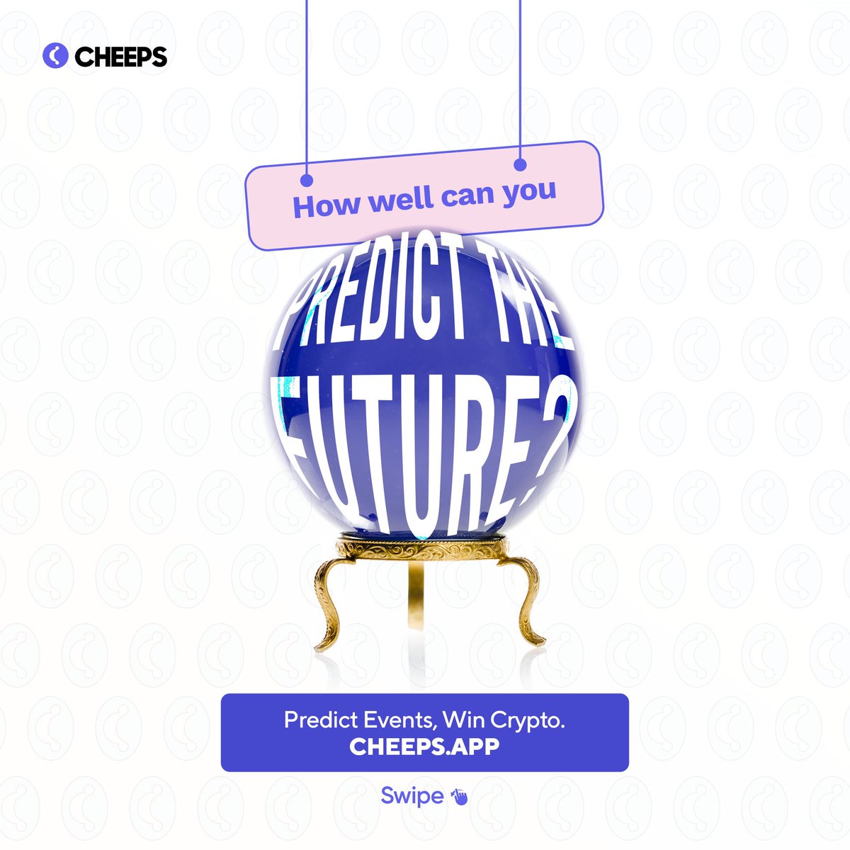 GetCheeps's tweet photo. Predict the future and win crypto with cheeps! #GetSomeCheeps
P.S. You get free cheeps when you sign up, so let’s get to predicting, shall we?🤝
#Cheeps https://t.co/ArAZG4nahK