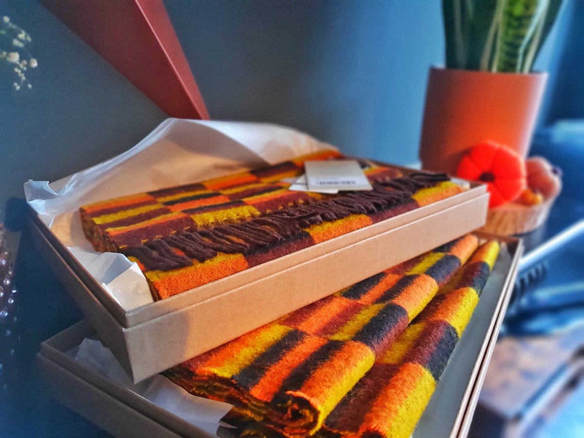 You know you've been watching too much #Secretsofthelondonunderground with <a href="/MrTimDunn/">Tim Dunn</a> &amp; <a href="/siddyholloway/">Siddy Holloway</a> when you buy each other the same moquette scarf for your wedding anniversary!