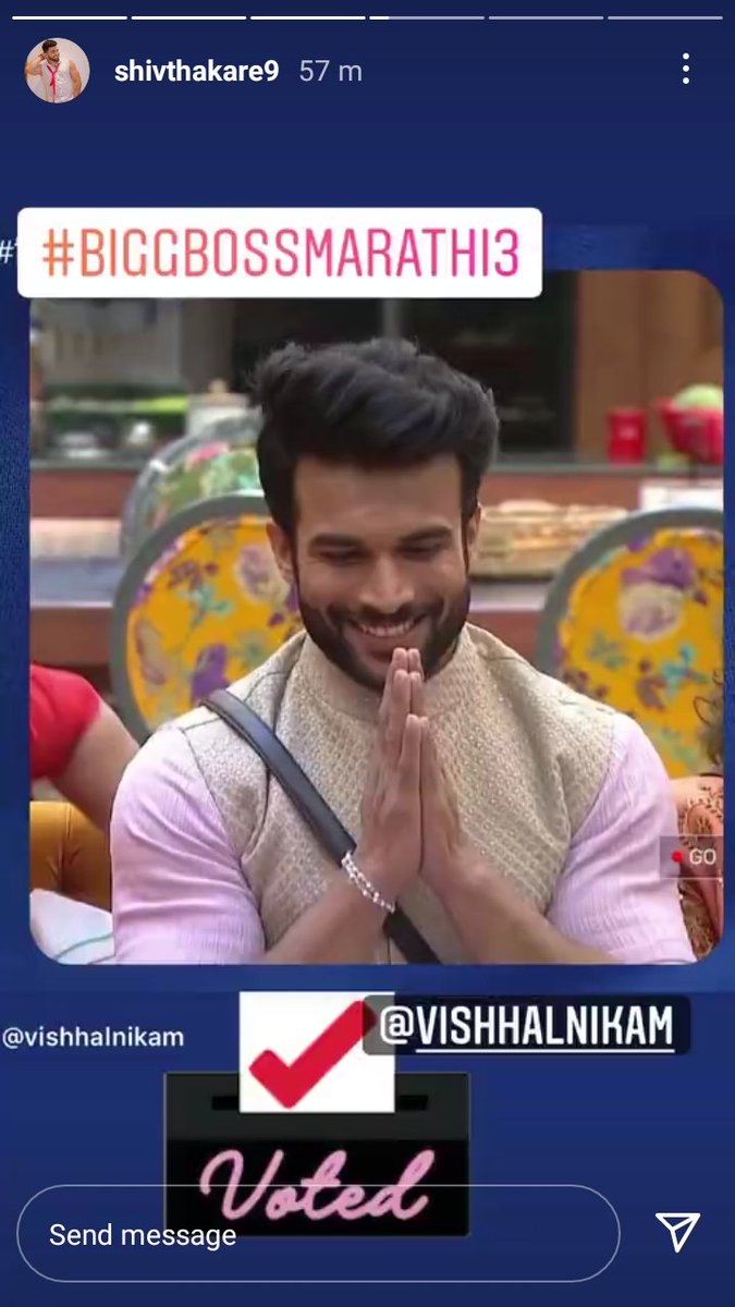vishalnikamfc's tweet photo. thank you @ShivThakare9 ..
really thankful ..
vote for @vishhal_n
#Vishhalians #VishhalNikam #BiggBossMarathi3 #VoteForVishhal https://t.co/8RtXwCsAvd