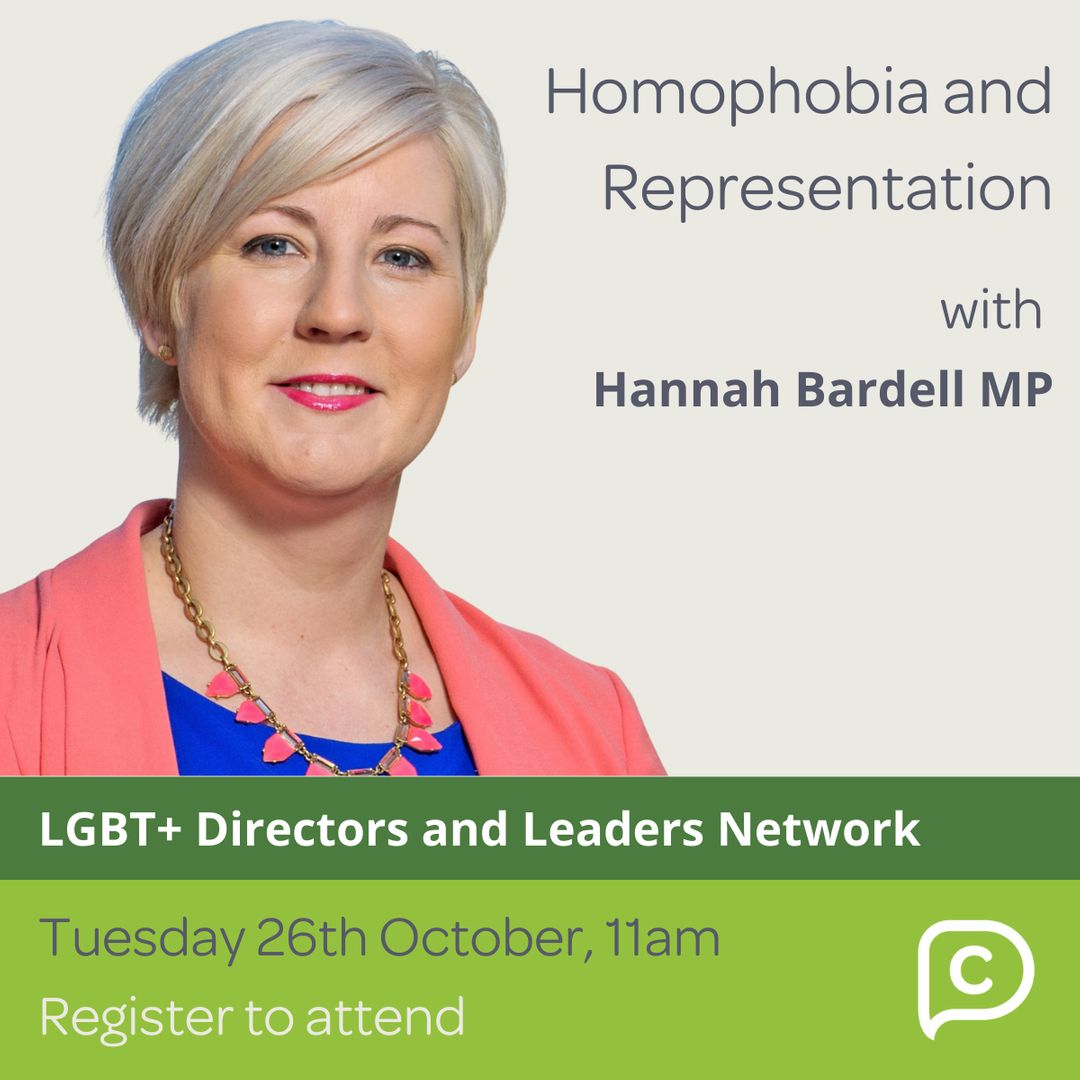 Photo of Hannah Bardell MP - Homophobia and Representation with Hannah Bardell MP, LGBT+ Directors and Leaders Network, Tuesday 26th October, 11am. Register to attend.