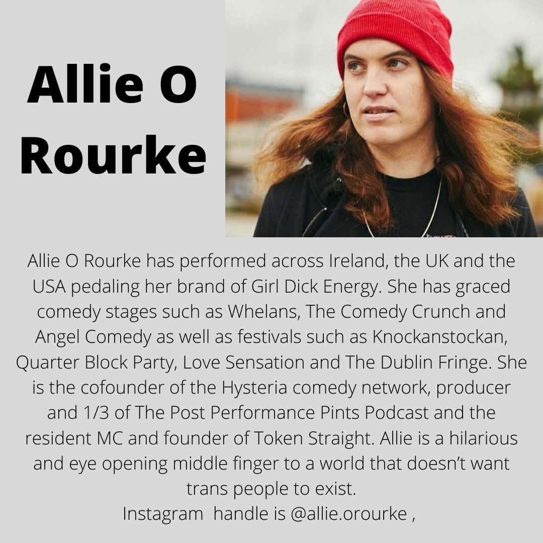 NeuroDSoc's tweet photo. Comedian line-up for the someday session on Friday after our egm. Ian Lynam headlining with Allie O Rourke and MJ Stokes. https://t.co/qvSIfYHQ3J
