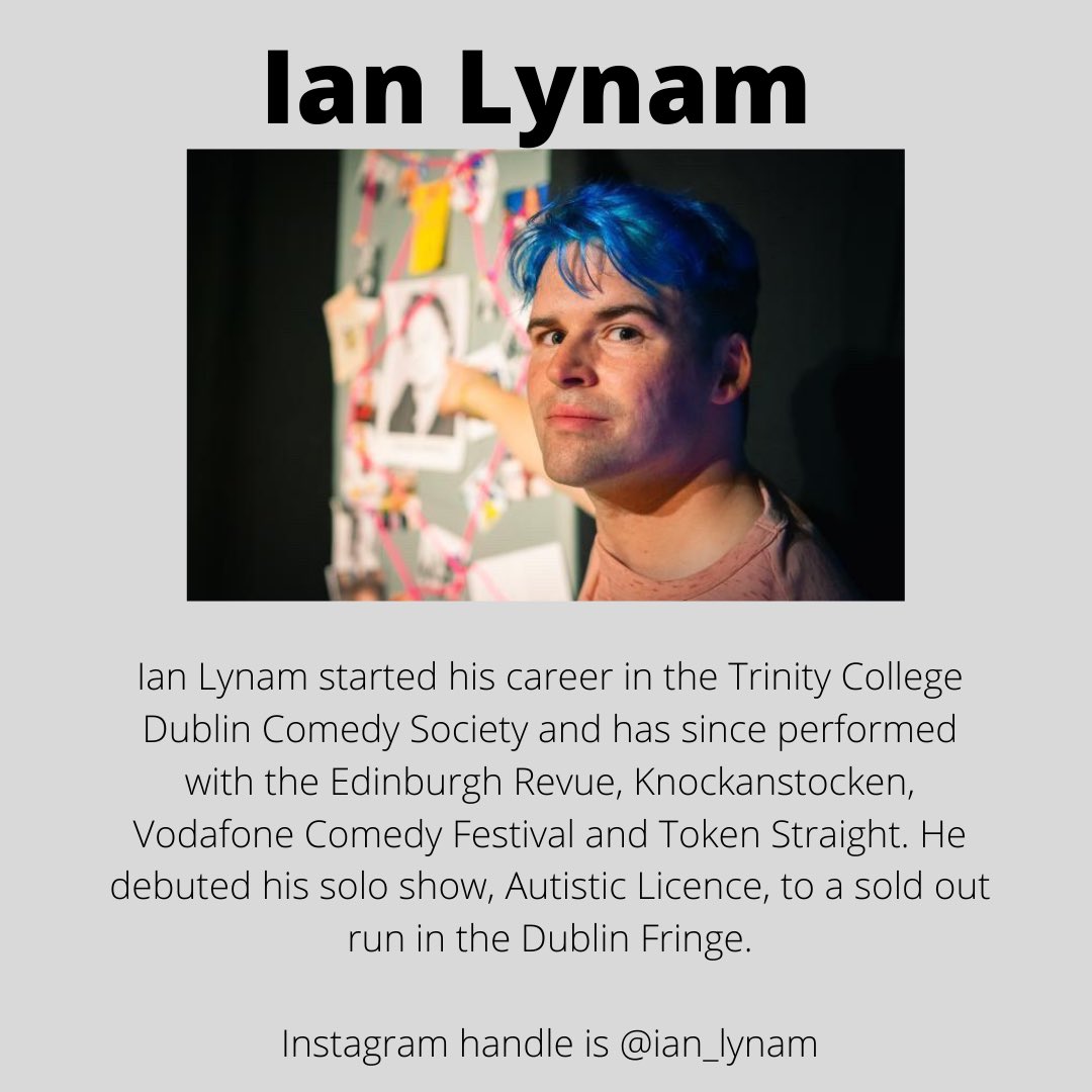 NeuroDSoc's tweet photo. Comedian line-up for the someday session on Friday after our egm. Ian Lynam headlining with Allie O Rourke and MJ Stokes. https://t.co/qvSIfYHQ3J