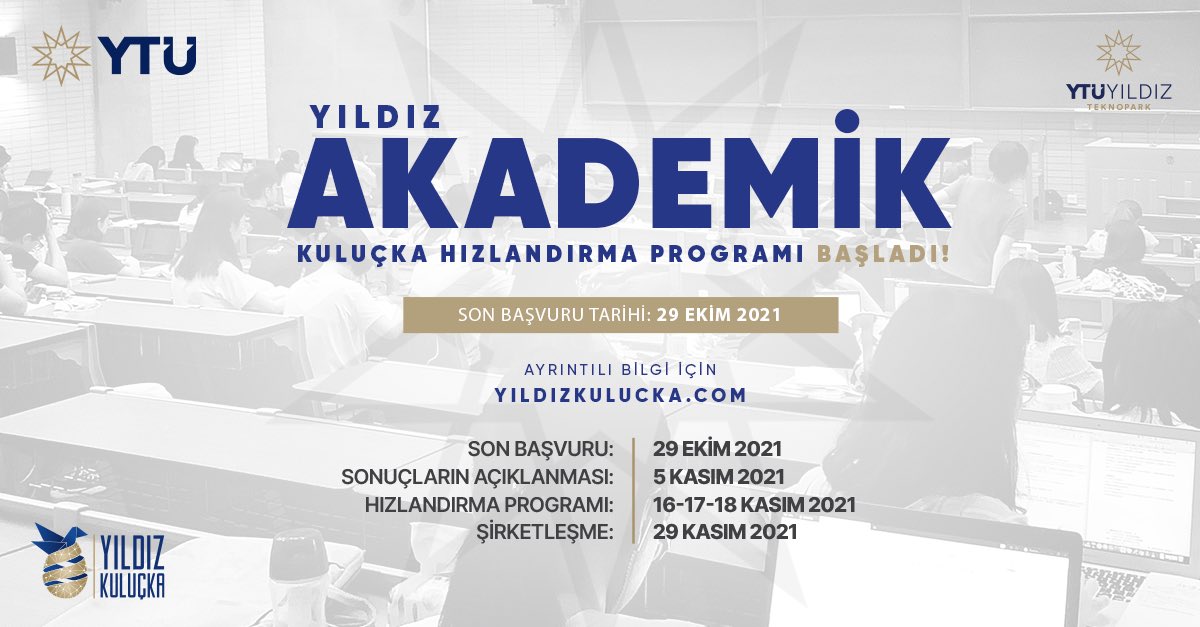 Akademisyenlere özel hazırlanan ‘Yıldız Akademik Kuluçka Hızlandırma Programı’ başvuruları devam ediyor! 

Tüm akademisyenler ve doktora öğrencileri programa başvurarak bilgi birikimlerini ticari iş modellerine dönüştürebilir.

Son Başvuru: 29 Ekim

#ARGEdeLiderYTÜ