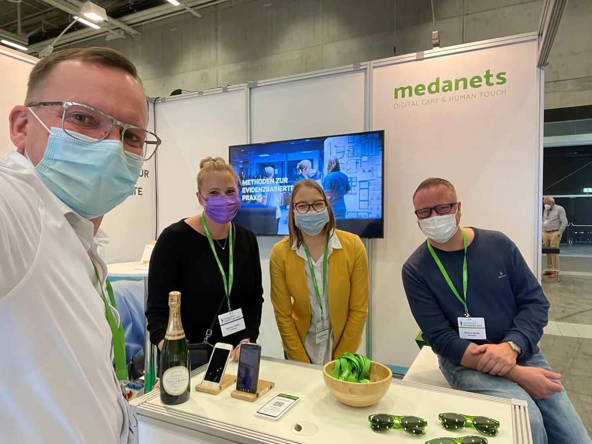 DigitalHealthP4's tweet photo. Wir sind heute mit unserem Partner Medanets auf dem Deutschen Pflegetag in Berlin #dpt21.
Kommt gerne vorbei und erfahrt, was unsere digitale Pflegeapp mit der flasche Champagner zu tun hat 🧐😉 https://t.co/3tr7DCbvrJ
