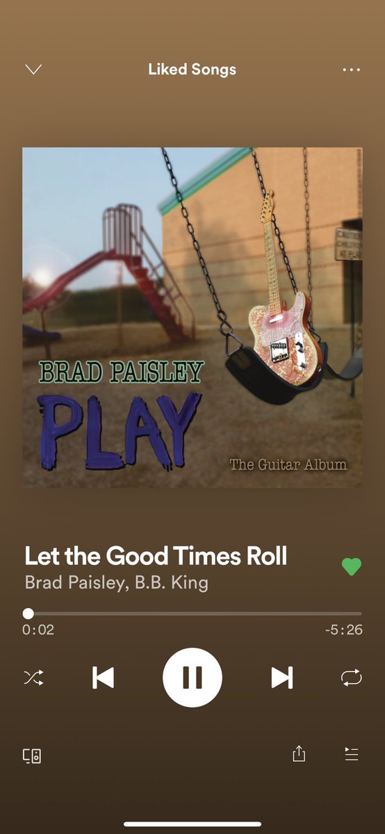 This morning’s epic tune to start the day. 

Let The Good stiles Roll by Brad Paisley feat. B.B.King. https://t.co/pnqW8GGBW8