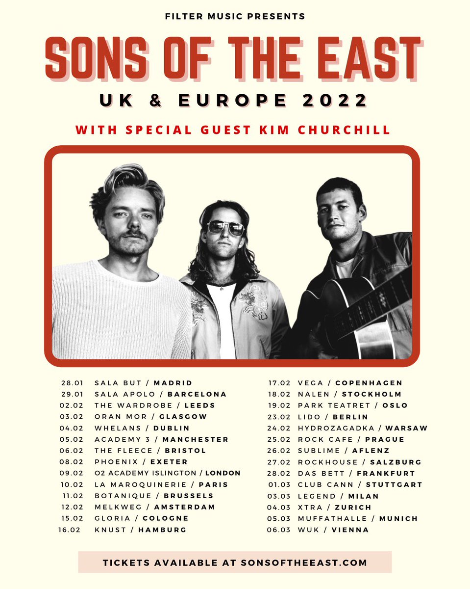 We are so excited to announce that Kim Churchill will be joining us on the upcoming UK & Europe Tour 2022! We saw Kim play live a few years ago and were blown away by the energy and talent he brings to his shows, so it’s a real privilege to have him on board. Can’t wait for this!