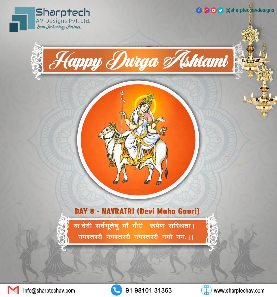 SharptechL's tweet photo. May this Durga Puja bring happiness and prosperity to you and your family.
#Sharptech #audiovideo #navratri #navratrispecial #garba #india #mumbai #durgapuja #love #durga #festival #jaimatadi #devi #k #photography #instagram #diwali #navratricollection #maa #bhfyp #maadurga https://t.co/omb62Ew0mE