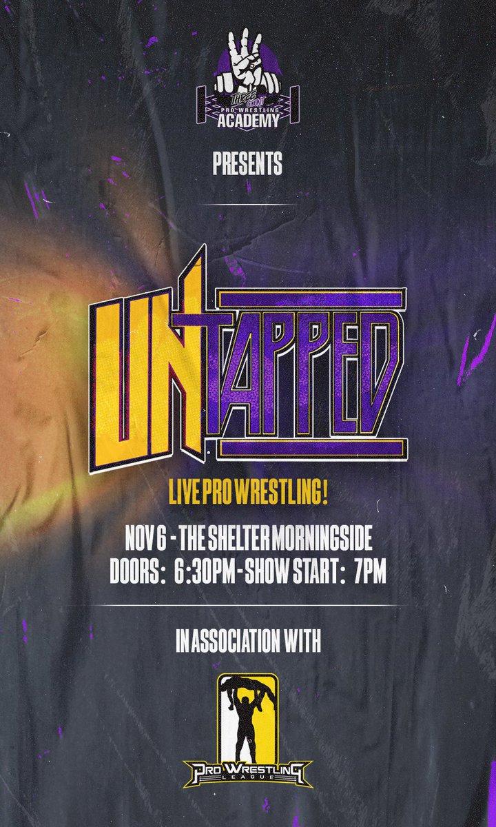 3CountAcademy's tweet image. Live Pro Wrestling hits Shelter Morningside!

An 18+ show filled with hard hitting wrestling and fun a plenty!

Your favourite wrestlers will be in attendance, such as Yeet Stevens, Roberto Puccino, James Jaeger, Jack Tarr and more!

eventbrite.com.au/e/untapped-liv…