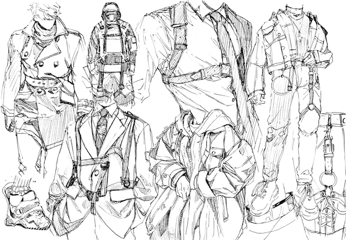 皺の模写&練習 