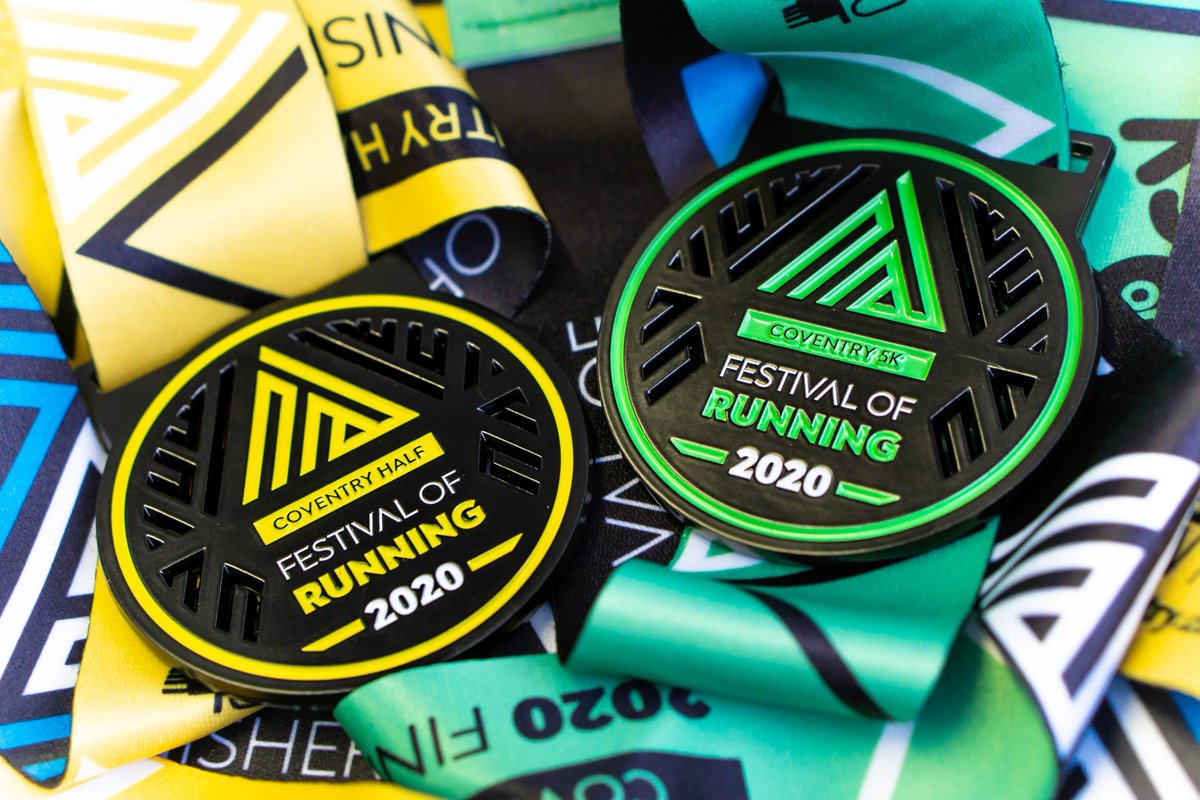 If you’re running the 5k or Half Marathon this weekend, you’ll be getting one of these to take home when you cross the finish line! What other medals do you have in your collection or will this be your first? 

#FoRCoventry #festivalofrunning #coventryhalf #halfmarathon #5k