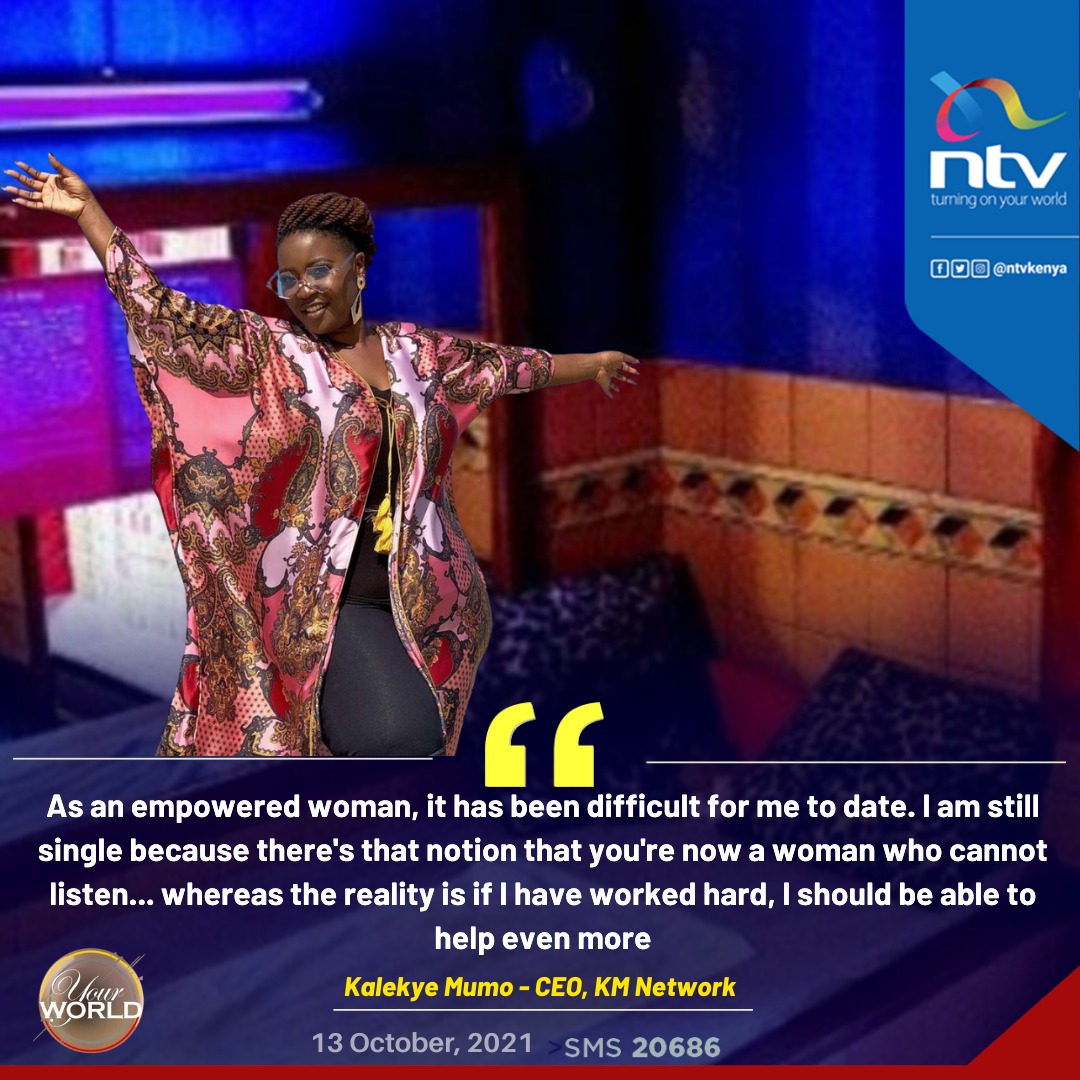 ntvkenya's tweet photo. Kalekye Mumo: I am still single because of the notion that an empowered woman cannot listen (to a man) 

https://t.co/wr4b3YZVpw https://t.co/2ubTLyUrYp