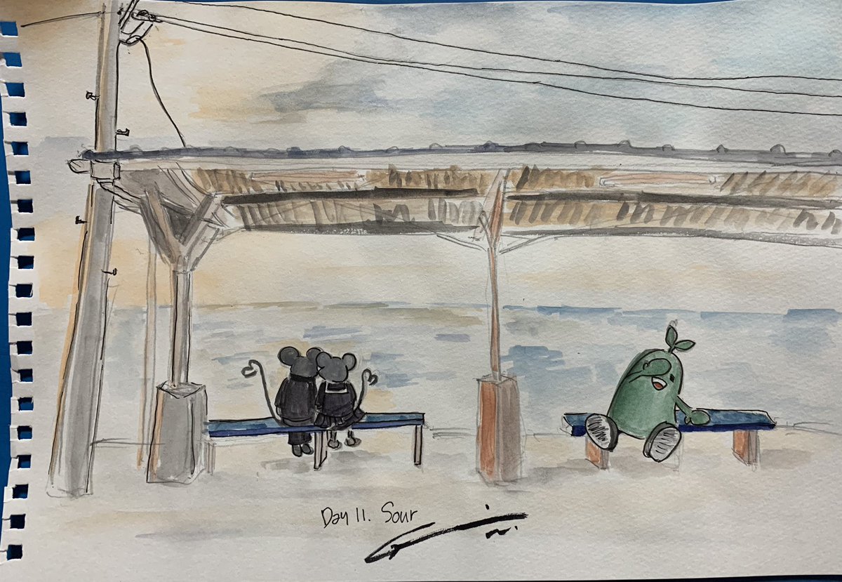 goyasensei's tweet photo. Day10. Sour 
甘酸っぱいね〜。
#inktober #inktober2021 https://t.co/BOaDvIwktg