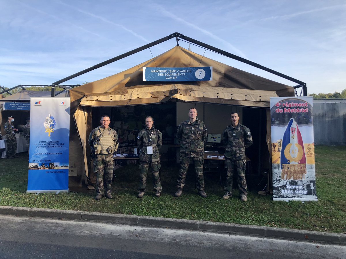 4ERMATERIEL's tweet photo. En appui du @ComMaintFT, le régiment a pris ses quartiers à Satory pour la 17ème édition du #FED. #4RMAT #COMMF #armee2terre #FED2021 https://t.co/SepHs6H1dr