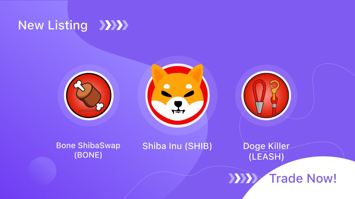 CoinFLEX lists the perfect trio! Trading now open for $SHIB, $LEASH, and $ BONE! @CoinFLEXdotcom #Crypto