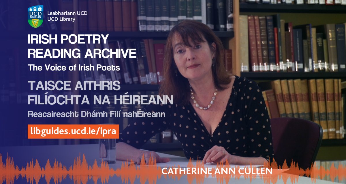 We were so pleased to have @poetryireland Poet in Residence @tarryathome back in @ucdspeccoll to record 9 more of her poems for the #IrishPoetryReadingArchive (her poem Meeting at the Chester Beatty was one of the first to be included over 7 yrs ago). youtube.com/playlist?list=…