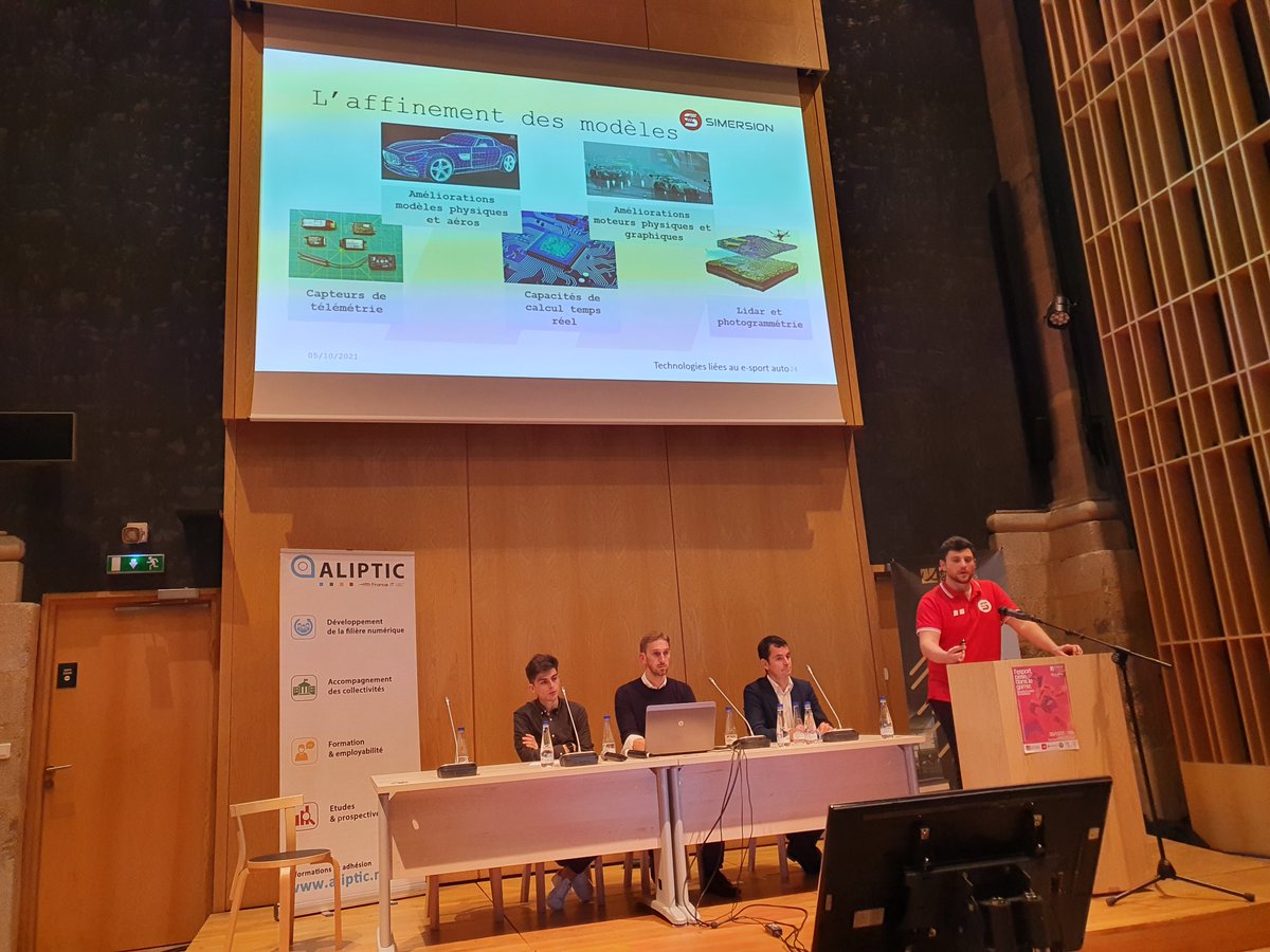 Simersion_Fr's tweet image. Le 5 Octobre, nous étions invités par @FUnilim et @aliptic_ pour une conférence sur l'#esport à @VilleLimoges87, avec  @limogescsp, @raceclutch, @CDESLimoges. 
C'était un plaisir pour nous de vous parler de #simracing 🏎️💨.
Merci à tous!
#passion #pilotage #madeinfrance