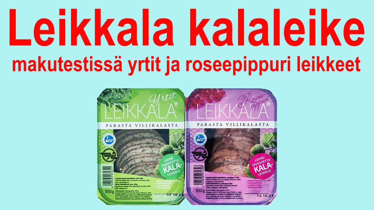 HannuKanerva's tweet photo. Makutestissä LEIKKALA kalaleikkeet
Maistetaan Kamaboko Finland OY:n valmistamia Leikkala yrtti ja rosepippuri kalaleikkeitä.

https://t.co/YG2Onjfcnf

#makutesti #leikkala #kalaleike #yrtti #roseepippuri #lahna #mausteet  #KAMABOKOFinlandOY #YouTube #Youtuber #YouTuberChannel https://t.co/Mccw29s51d