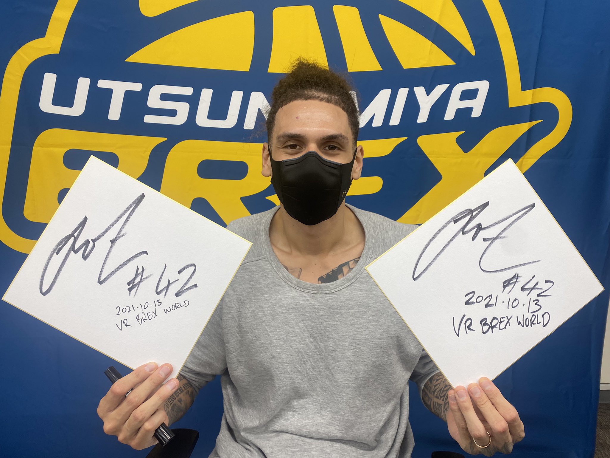 宇都宮ブレックス BREX 直筆 サイン色紙