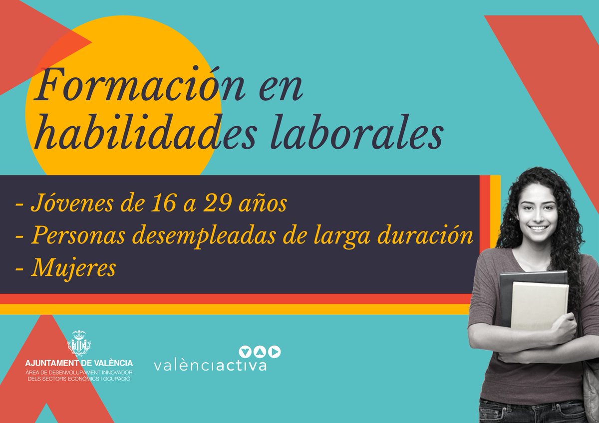 💼💪 ¿Quieres mejorar tus habilidades laborales? 

🔛📚📲  No te pierdas nuestra formación gratuita para jóvenes, mujeres y desempleados/as de larga duración

▪️ DAFO, Negociación, Hablar en público, Presentaciones impacto ... ¡Y mucho más!

ℹ️ Infórmate 👉agenciaocupacio.valenciactiva.es/cursos.html