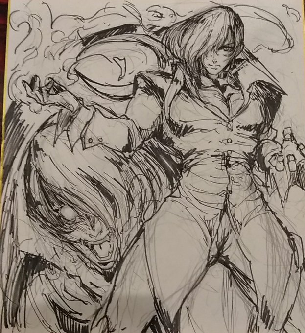 格ゲーキャラ下書き中…。 