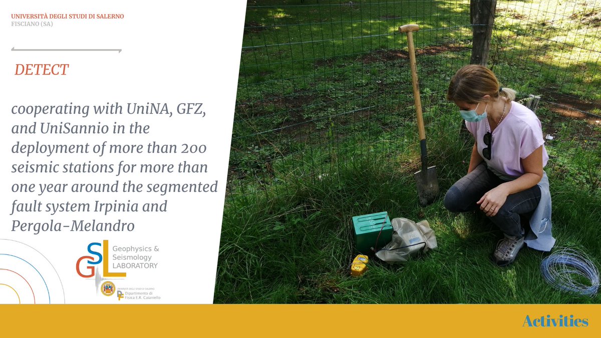 sismolabunisa's tweet photo. Very happy to announce our group participation in the DETECT project together with @UninaIT @GFZ_Potsdam and @unisannio.
Open the photos and read more about the activities. Stay tuned! @UniSalerno @OrtensiaAmoroso @fnapolitano89 #seismic #stations #faultsystem https://t.co/s3Yw5ezoVK