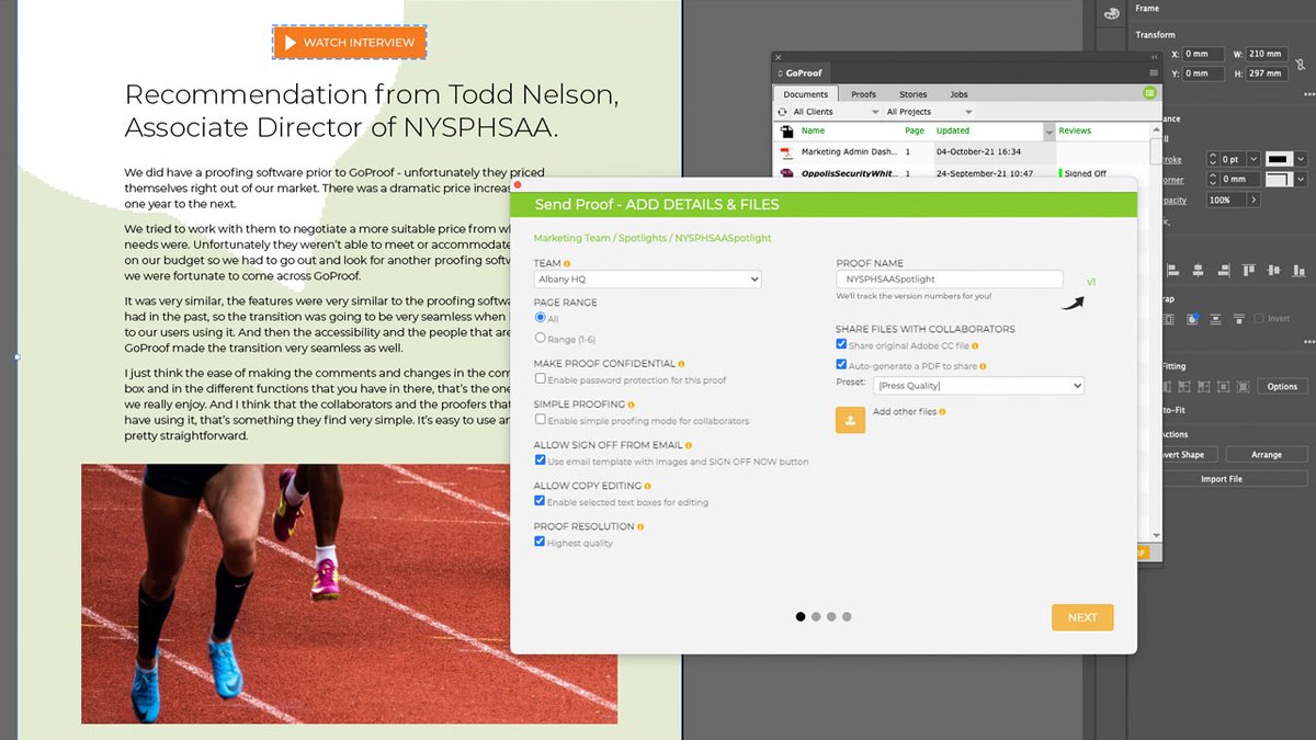 GoProof® tweet media