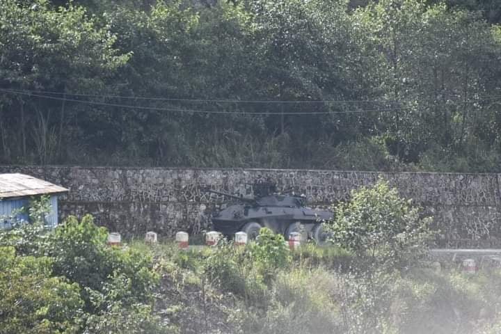 IrrawaddyNews's tweet photo. Civilian fighters clashed with junta troops on the outskirts of Hakha in Chin State on Wednesday, the Chin National Front said. More than 120 trucks full of junta soldiers were reported to be entering Tedim, Falam and Mindat townships. (Photo: CJ) 

#WhatsHappeningInMyanmar https://t.co/mxLTztsNGp