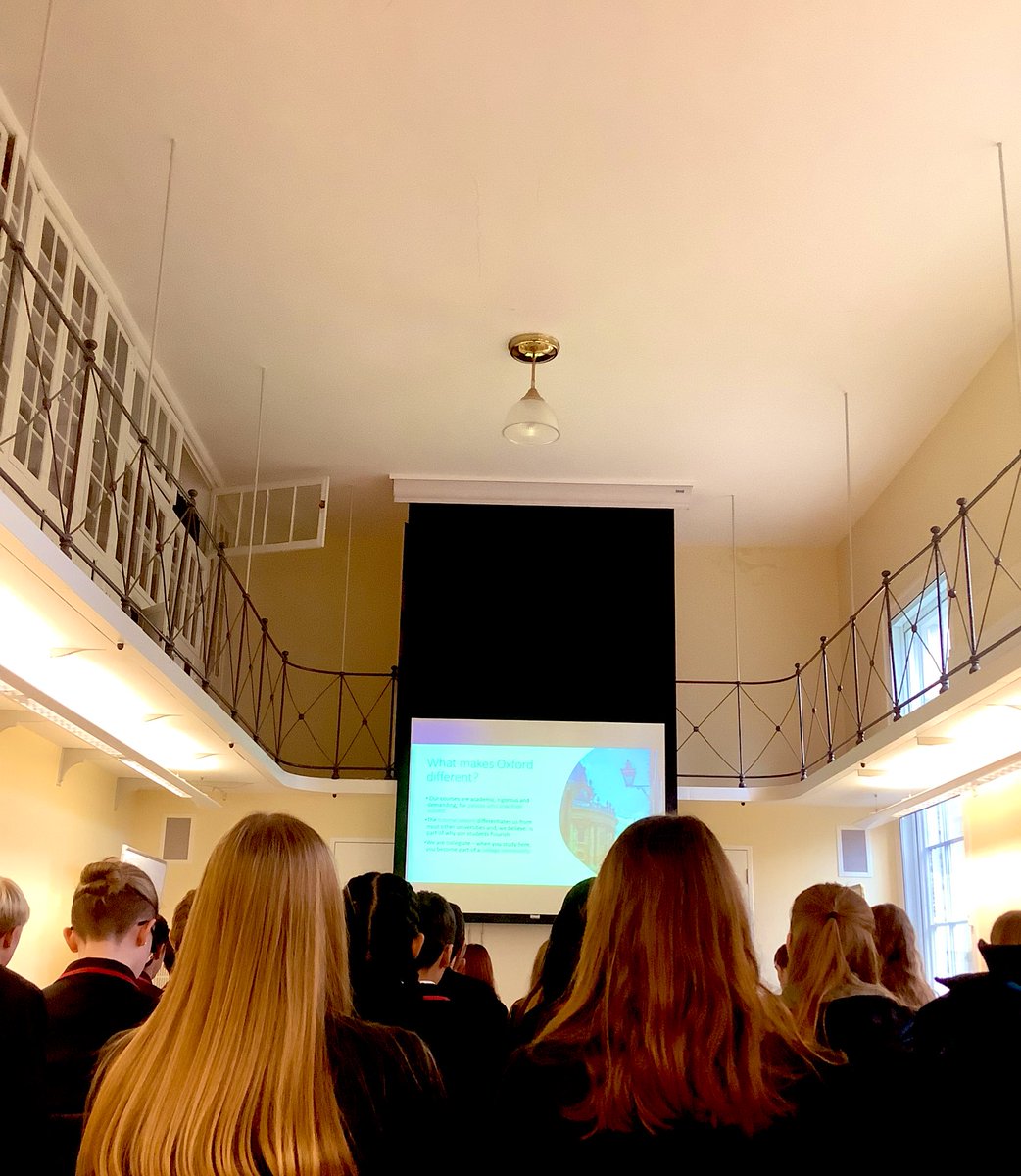 GSAsixthform's tweet photo. With some of our year 11 and 12 students at @magdalenoxford. A hype of Oxbridge this week around the sixth form as applications get sent off for our year 13s! @George_Spencer #GSA6thform https://t.co/MhRG8yfibl