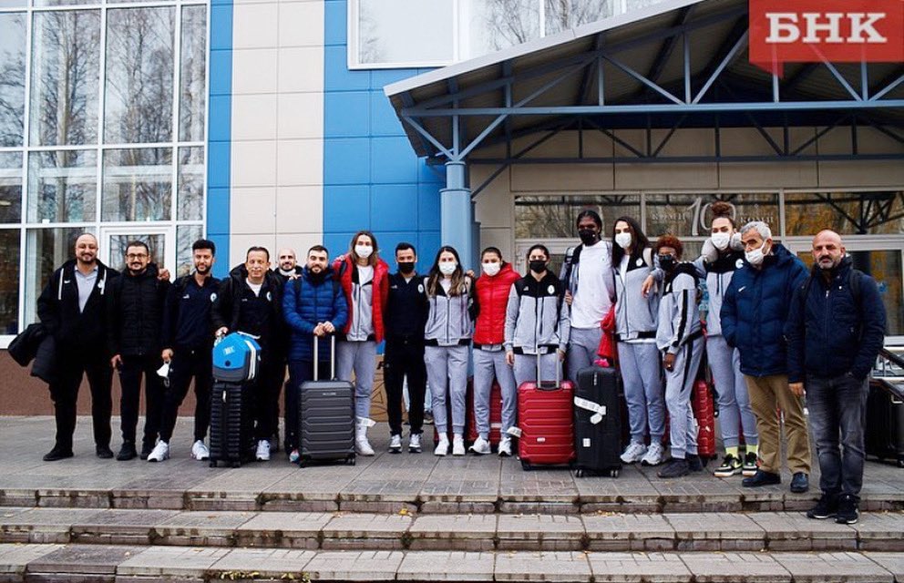 Takımımız, FIBA #EuroCupWomen'ın ilk haftasında oynayacağı maç için Syktyvkar’a ulaştı. #BirlikteZafere #ogmormanspor 💙💚💜