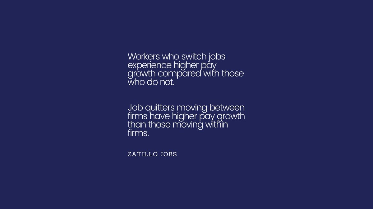 ZatilloJobs's tweet photo. Inspired by a longer @FT article yesterday. Did you know quitting your job can lead to a higher salary? https://t.co/8png0TKGEz