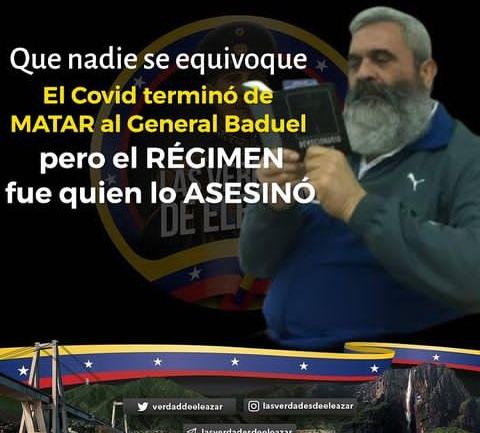 alcaldeledezma's tweet photo. La verdad es que ll Gral. Baduel lo mató la narcotirania. Así es y punto.
Tal como han ido ejecutando a miles de venezolanos. 
Son los mismos criminales de Alban, del Cap. Acosta Arevalo, Óscar Pérez, Pernalete, Vallenilla, Neomar o Franklin Brito.
¿Hasta cuándo tanta impunidad? https://t.co/WovxIztlJP