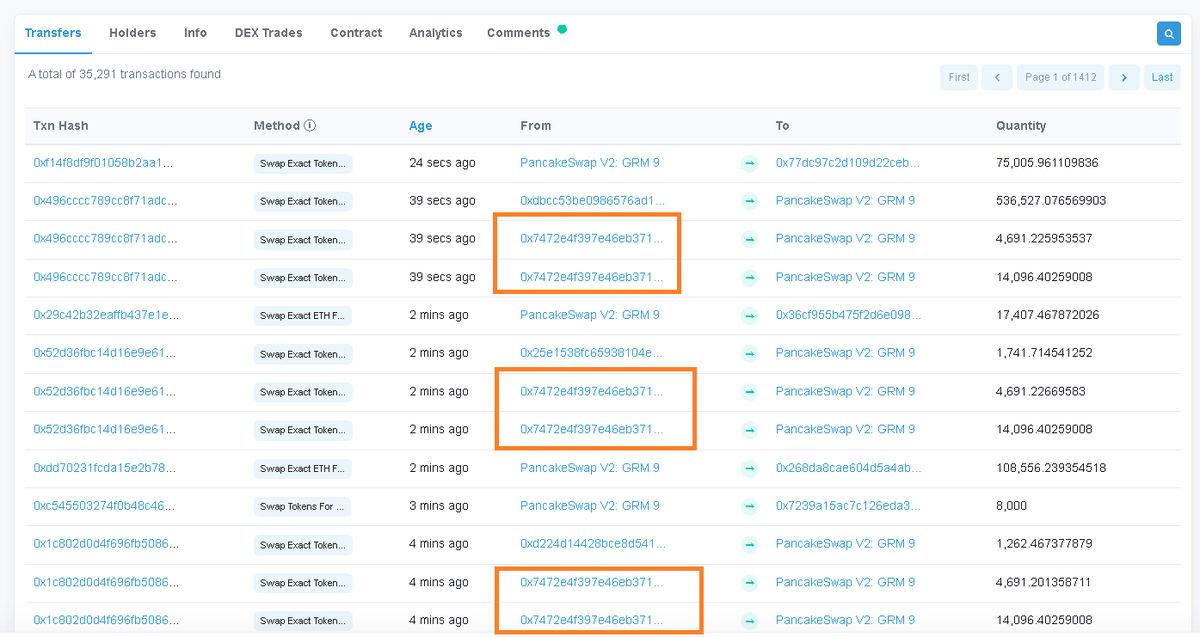Minhnguync8's tweet photo. @GreenMoonToken @cz_binance @DEXToolsApp @HuobiGlobal All GRM coins are sold by code 0x7472e4f..., that code from the administrator scam everyone please withdraw money now, there is still a chance to recover the original amount. https://t.co/LADfQtFuR7