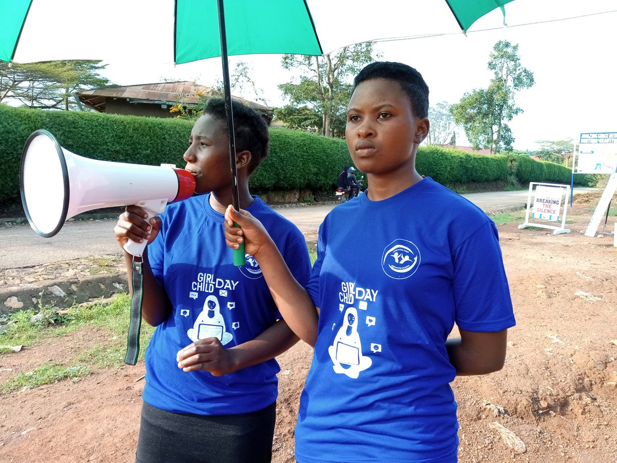 CFinitiativeug's tweet photo. Activism Station X:  
Our community intervention in celebration of #IDG2021 - a day celebrated globally, basically movements by girls for the girls in support for girls opportunity &amp; empowerment.  
We made sure we add our voice and boldly the girls stood up for their rights. https://t.co/SFhtiny2wz