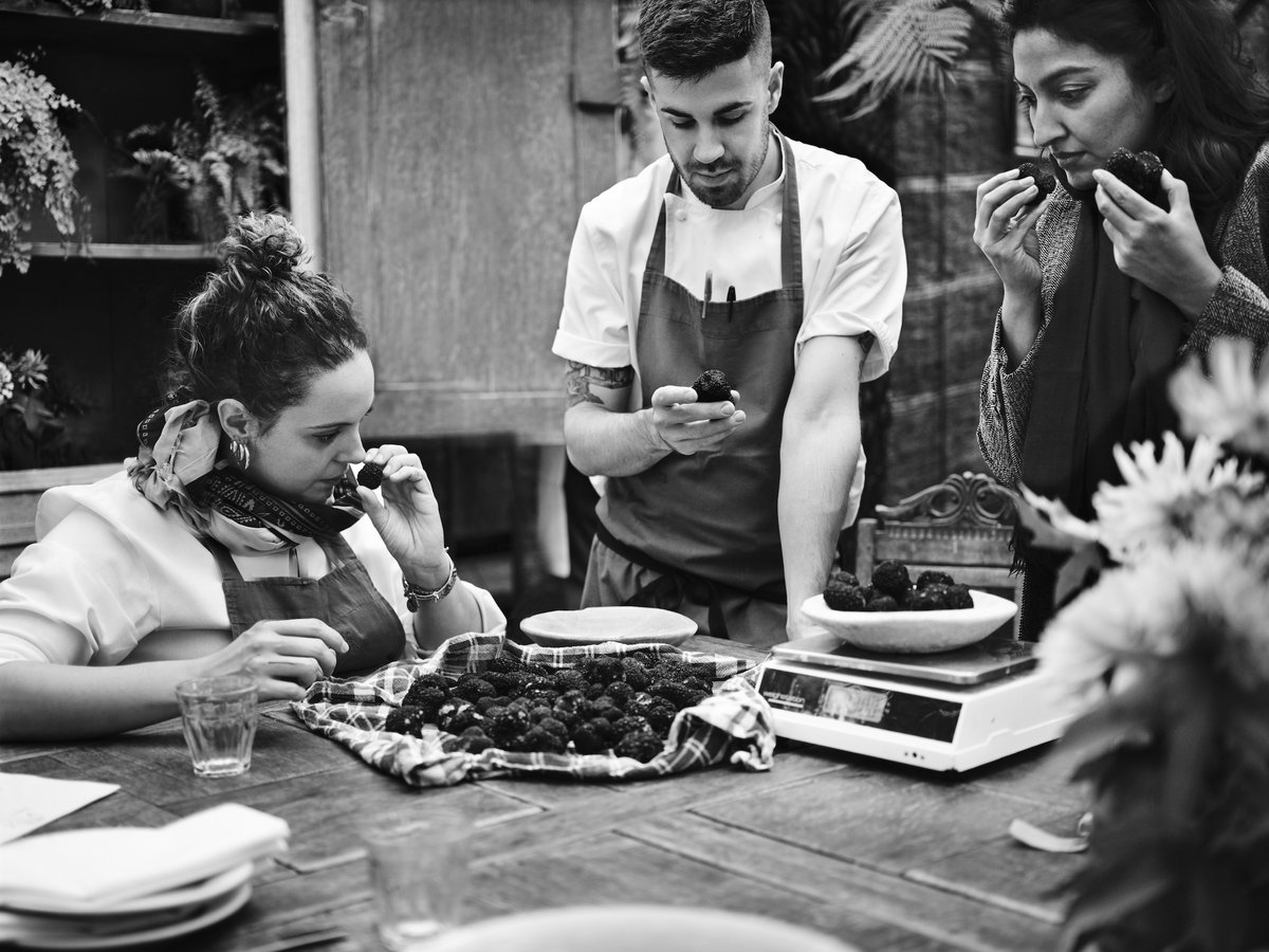 Truffle-testing last autumn at Petersham Nurseries Café, with head chef Ambra Papa and senior sous Jacob Keen. We are looking for a number of talented and like-minded individuals to join us in Richmond and Covent Garden. Visit our careers section of the website to apply!