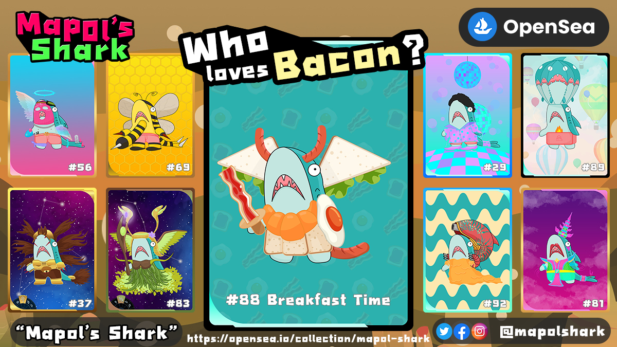Have you ever been slain by bacon sword? 👁️👄👁️🦈
🥪🥐🍞🍴🥓🍳🌭

discord.gg/3bWeMbDZF9
opensea.io/collection/map…

#NFTdrops #NFTs #NFTTHAILAND #NFTthai #nftcollector #NFTJapan