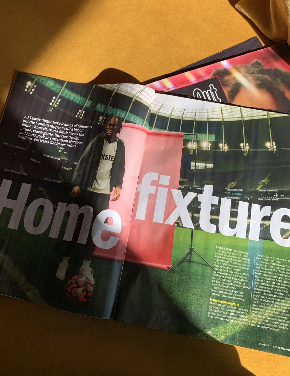 for the cover of <a href="/TimeOutLondon/">Time Out London</a> i spent an afternoon at tottenham stadium with <a href="/ajtracey/">aj tracey</a> talking about friendship, fandom and football