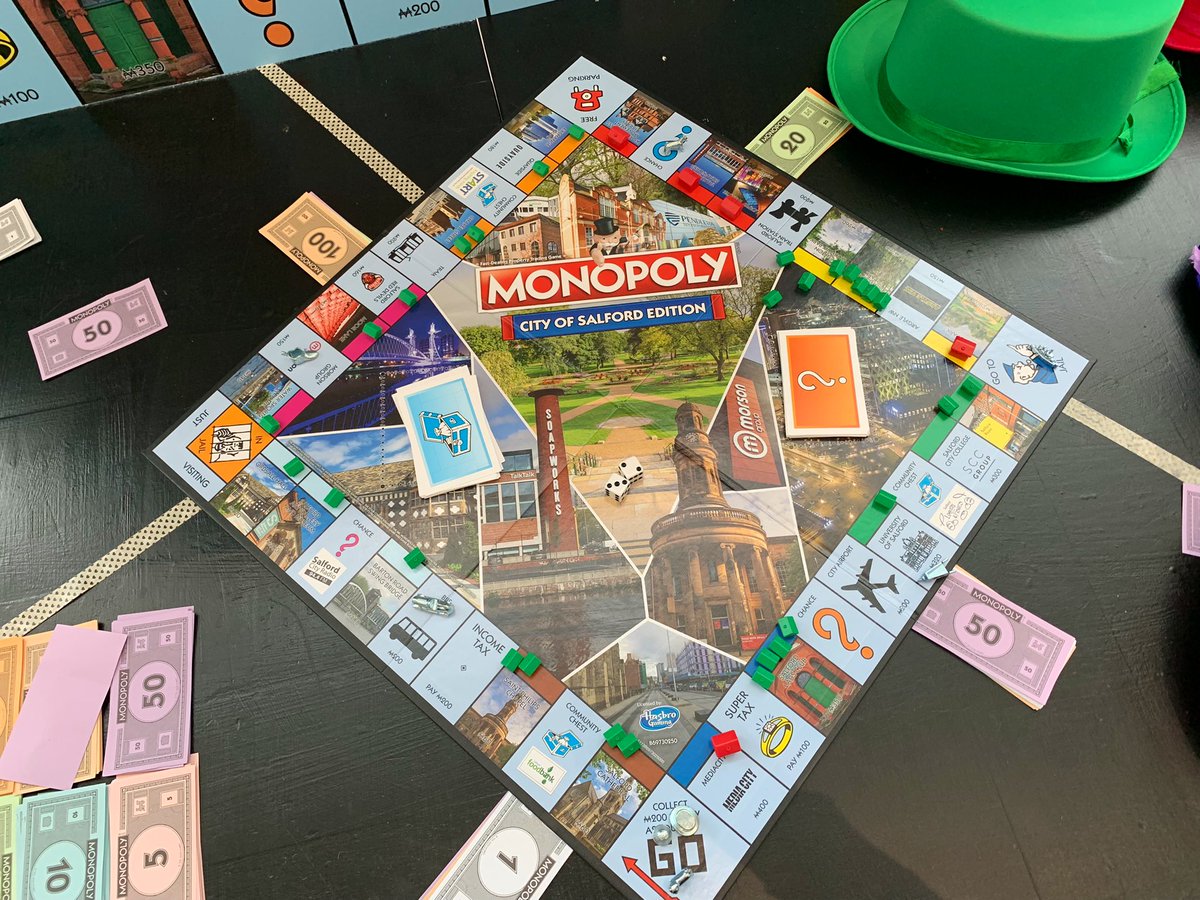 Salford has officially passed GO!

We are absolutely delighted to be on the MONOPOLY: City of Salford edition board.
We’re alongside so many other fantastic locations and places; celebrating our community, history, heritage, innovation and most importantly - the people of Salford