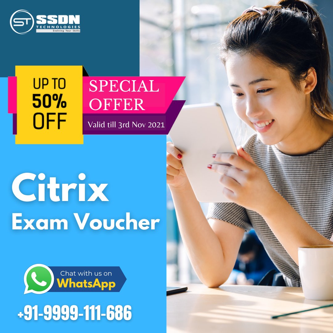 ssdntechnologie's tweet photo. This is one of the lowest price offers for Citrix exam vouchers ever. Leverage the discount and save big this festival season. Limited time offer..!!
Purchase here:- https://t.co/3M2FnCnRHo
#CitrixExamVoucher #CitrixVoucher #CitrixCertified #FestivalOffer #DiscountedCitrixVoucher https://t.co/dgGfPLIak8